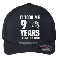 It Took Me 9 Years To Fish This Good 9th Birthday Party Flexfit Unipanel Trucker Cap