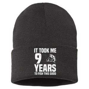 It Took Me 9 Years To Fish This Good 9th Birthday Party Sustainable Knit Beanie