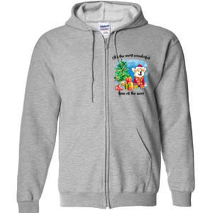 ItS The Most Wonderful Time Of The Year Corgi Christmas Cute Gift Full Zip Hoodie