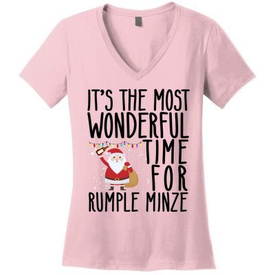 It's The Most Wonderful Time For Rumple Minze Christmas Women's V-Neck T-Shirt