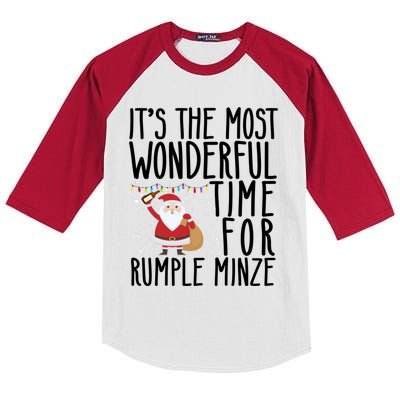 It's The Most Wonderful Time For Rumple Minze Christmas Kids Colorblock Raglan Jersey