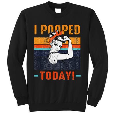 I Pooped Today Retro Rosie Funny Humor Strong Women Bandana  Sweatshirt