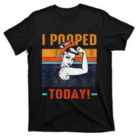 I Pooped Today Retro Rosie Funny Humor Strong Women Bandana  T-Shirt