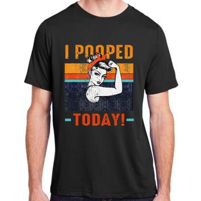 I Pooped Today Retro Rosie Funny Humor Strong Women Bandana  Adult ChromaSoft Performance T-Shirt