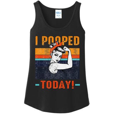 I Pooped Today Retro Rosie Funny Humor Strong Women Bandana  Ladies Essential Tank