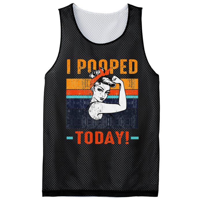 I Pooped Today Retro Rosie Funny Humor Strong Women Bandana  Mesh Reversible Basketball Jersey Tank