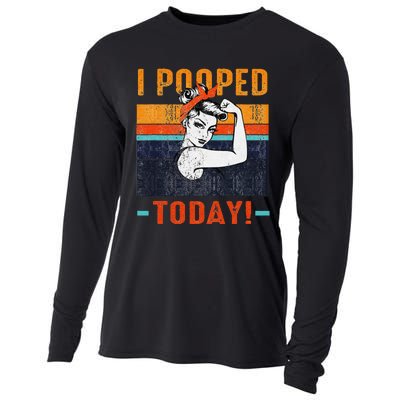 I Pooped Today Retro Rosie Funny Humor Strong Women Bandana  Cooling Performance Long Sleeve Crew