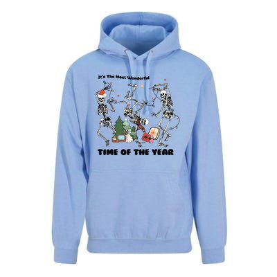 Its The Most Wonderful Time Of The Year Skeleton Christmas Unisex Surf Hoodie