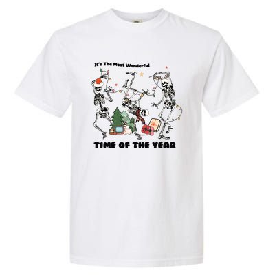 Its The Most Wonderful Time Of The Year Skeleton Christmas Garment-Dyed Heavyweight T-Shirt