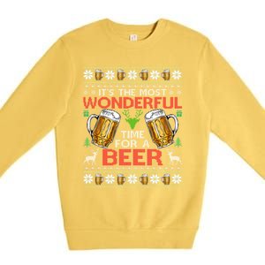 ItS The Most Wonderful Time Beer Christmas Gift Premium Crewneck Sweatshirt