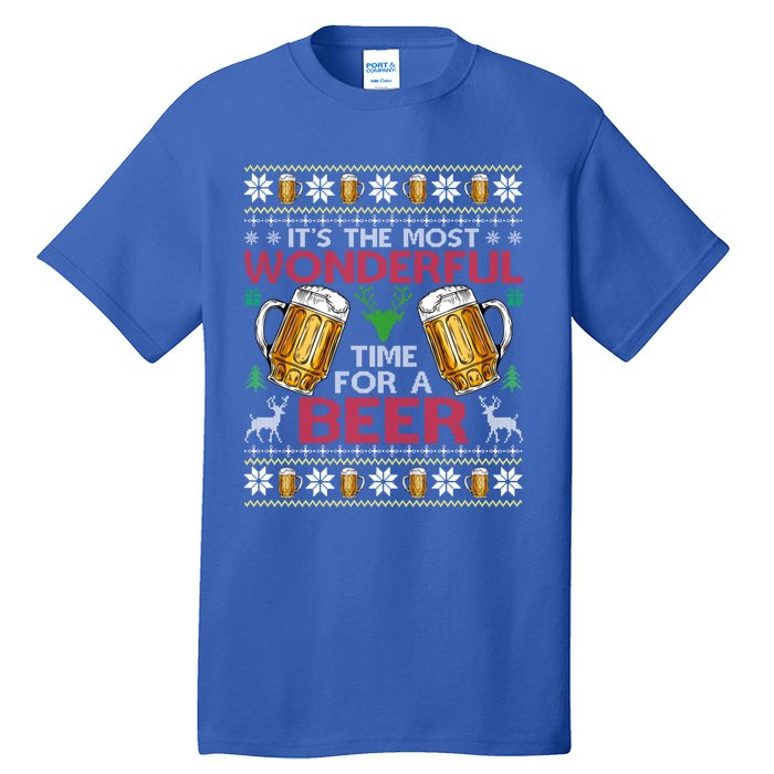 ItS The Most Wonderful Time Beer Christmas Gift Tall T-Shirt