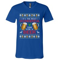 ItS The Most Wonderful Time Beer Christmas Gift V-Neck T-Shirt