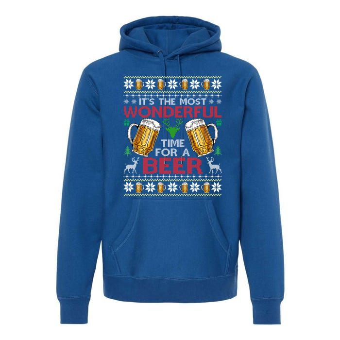 ItS The Most Wonderful Time Beer Christmas Gift Premium Hoodie