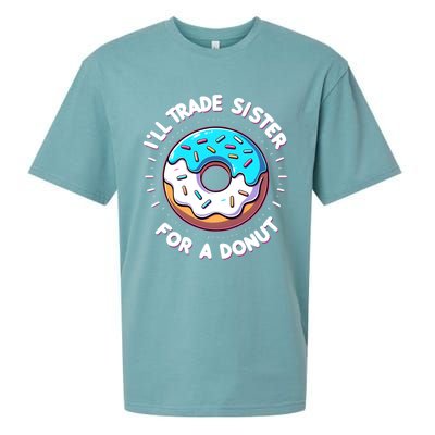 ILl Trade My Sister Donut Doughnut Funny Gift Sueded Cloud Jersey T-Shirt