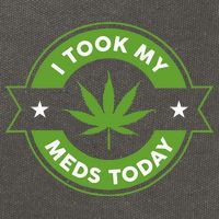 I Took My Meds Today Marijuana Funny Weed Cannabis Sayings Cotton Canvas Backpack
