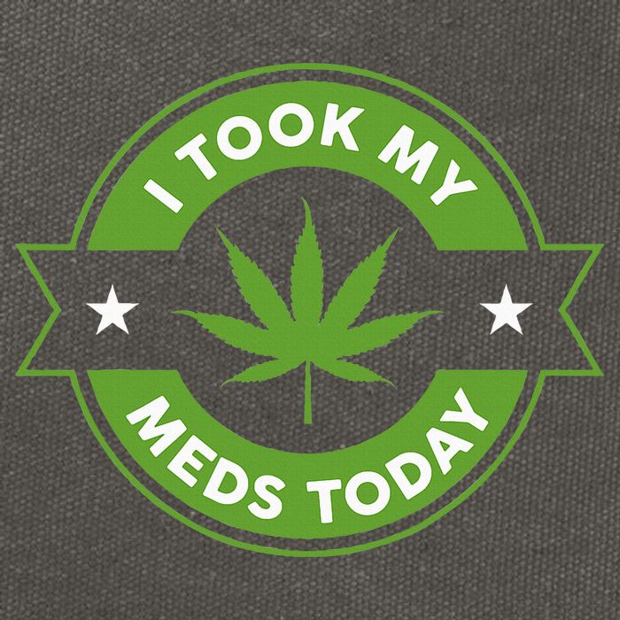 I Took My Meds Today Marijuana Funny Weed Cannabis Sayings Cotton Canvas Backpack