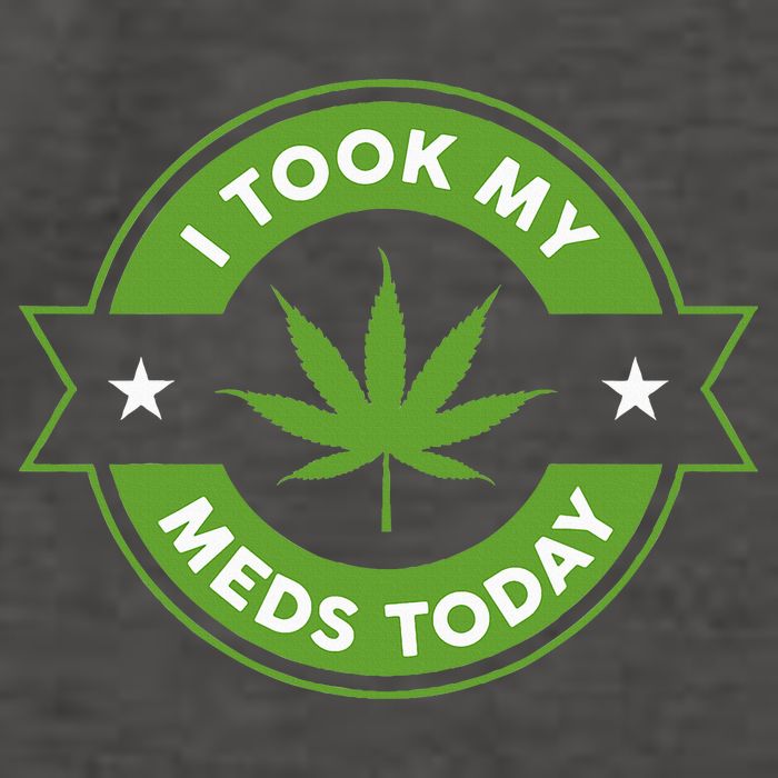 I Took My Meds Today Marijuana Funny Weed Cannabis Sayings Vector Backpack