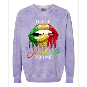 Its The Melanin For Me Lips Juneteenth Black Pride Colorblast Crewneck Sweatshirt