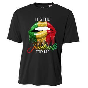 Its The Melanin For Me Lips Juneteenth Black Pride Cooling Performance Crew T-Shirt