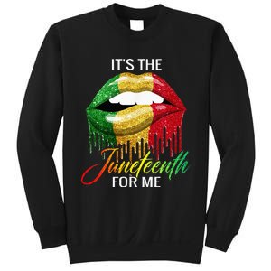 Its The Melanin For Me Lips Juneteenth Black Pride Sweatshirt