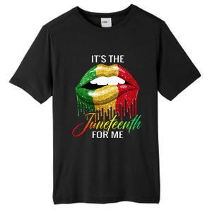 Its The Melanin For Me Lips Juneteenth Black Pride Tall Fusion ChromaSoft Performance T-Shirt