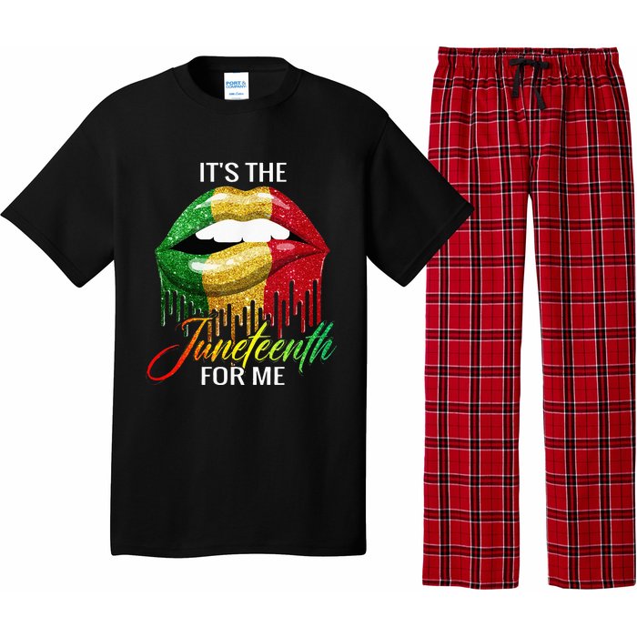 Its The Melanin For Me Lips Juneteenth Black Pride Pajama Set