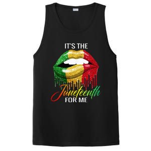 Its The Melanin For Me Lips Juneteenth Black Pride PosiCharge Competitor Tank