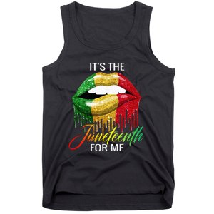 Its The Melanin For Me Lips Juneteenth Black Pride Tank Top