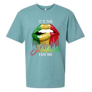 Its The Melanin For Me Lips Juneteenth Black Pride Sueded Cloud Jersey T-Shirt