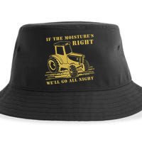 If The Moisture's Right Funny Farmer Tractor Sustainable Bucket Hat