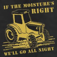 If The Moisture's Right Funny Farmer Tractor Golf Towel