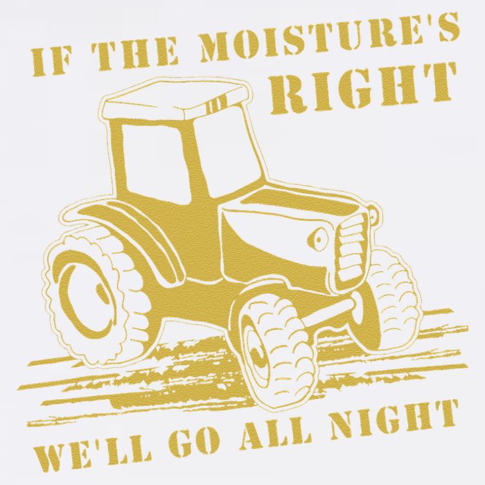 If The Moisture's Right Funny Farmer Tractor Garment-Dyed Sweatshirt