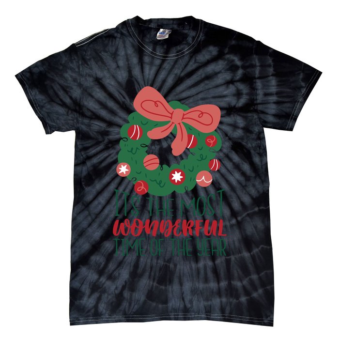 It's The Most Wonderful Time Of The Year Christmas Holiday Tie-Dye T-Shirt