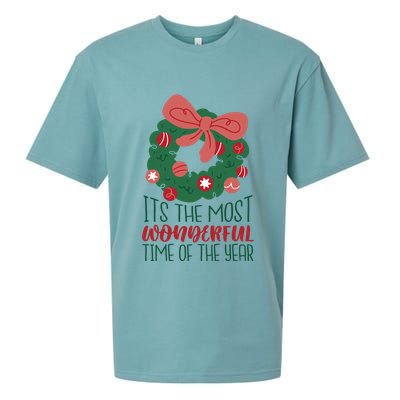 It's The Most Wonderful Time Of The Year Christmas Holiday Sueded Cloud Jersey T-Shirt