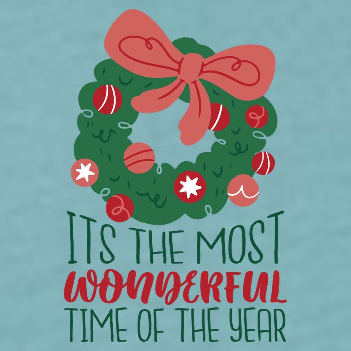 It's The Most Wonderful Time Of The Year Christmas Holiday Sueded Cloud Jersey T-Shirt