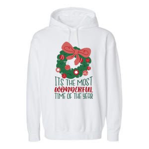 It's The Most Wonderful Time Of The Year Christmas Holiday Garment-Dyed Fleece Hoodie