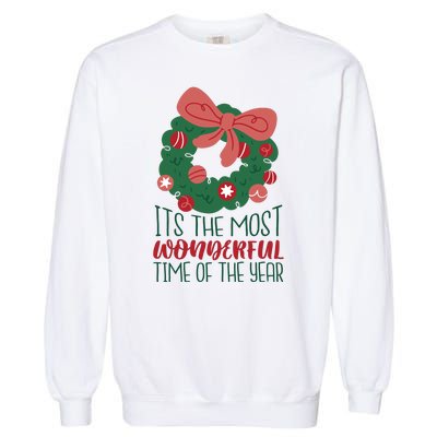 It's The Most Wonderful Time Of The Year Christmas Holiday Garment-Dyed Sweatshirt