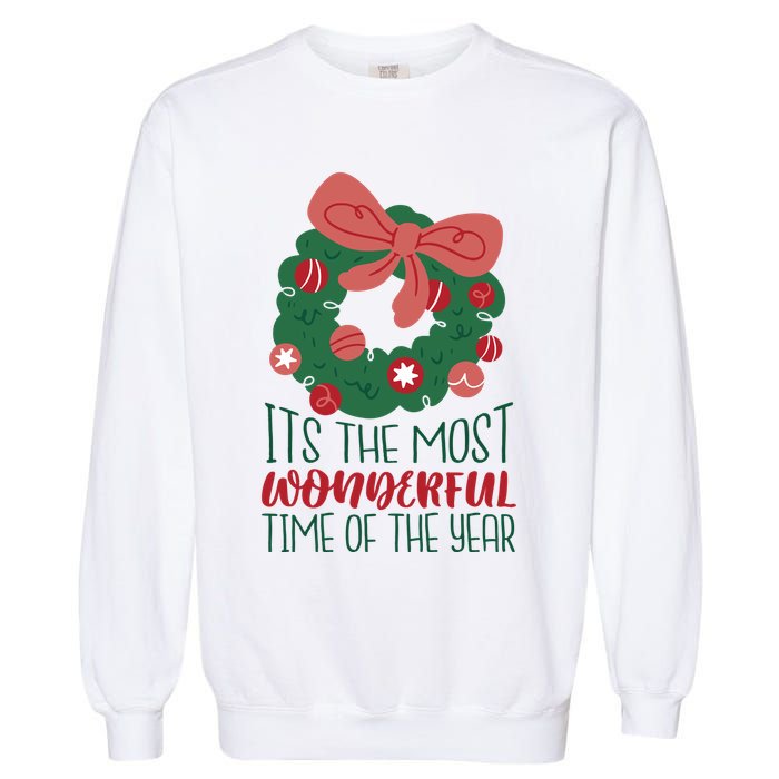 It's The Most Wonderful Time Of The Year Christmas Holiday Garment-Dyed Sweatshirt