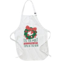 It's The Most Wonderful Time Of The Year Christmas Holiday Full-Length Apron With Pockets