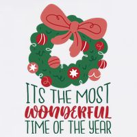 It's The Most Wonderful Time Of The Year Christmas Holiday Full-Length Apron With Pockets