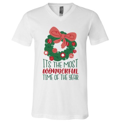 It's The Most Wonderful Time Of The Year Christmas Holiday V-Neck T-Shirt