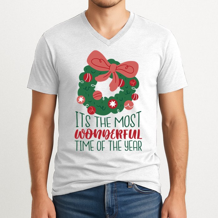 It's The Most Wonderful Time Of The Year Christmas Holiday V-Neck T-Shirt