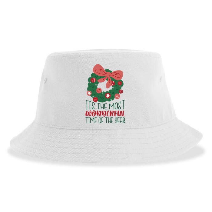 It's The Most Wonderful Time Of The Year Christmas Holiday Sustainable Bucket Hat