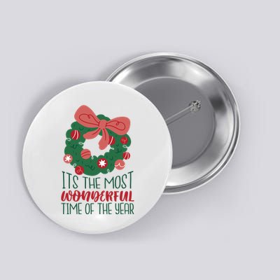 It's The Most Wonderful Time Of The Year Christmas Holiday Button
