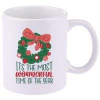 It's The Most Wonderful Time Of The Year Christmas Holiday 11oz C Handle Ceramic Mug