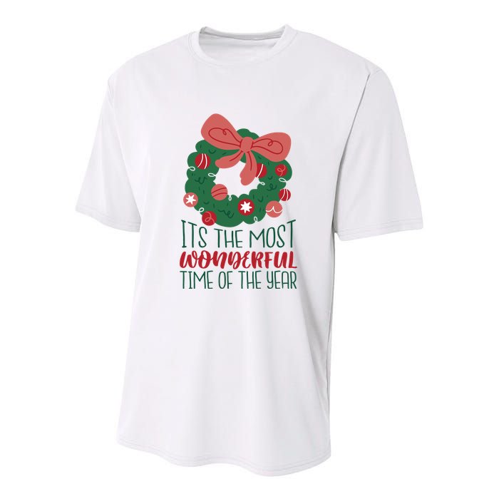 It's The Most Wonderful Time Of The Year Christmas Holiday Youth Performance Sprint T-Shirt