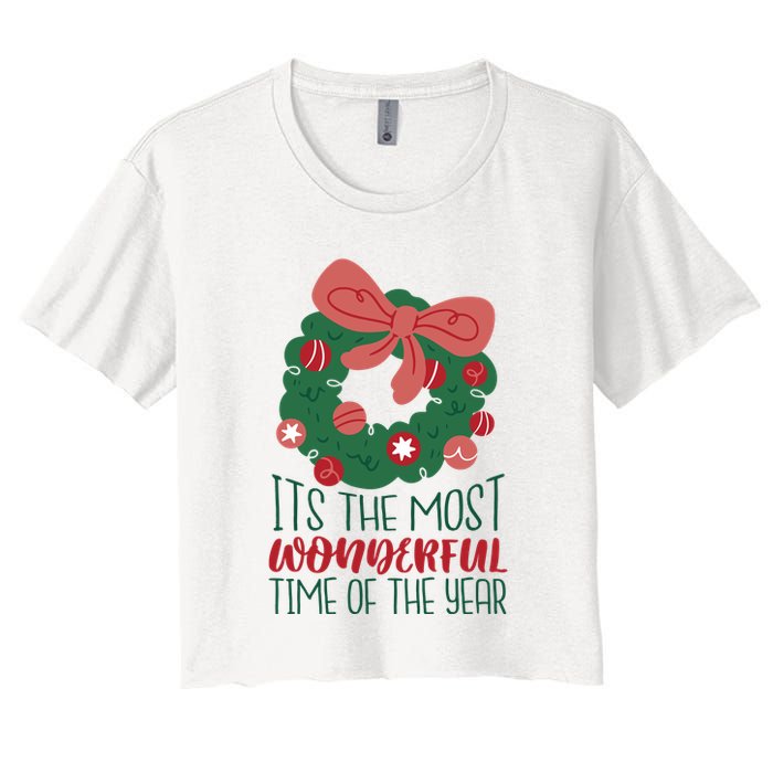 It's The Most Wonderful Time Of The Year Christmas Holiday Crop Top