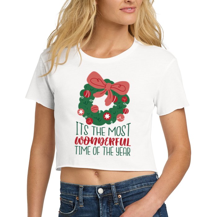 It's The Most Wonderful Time Of The Year Christmas Holiday Crop Top
