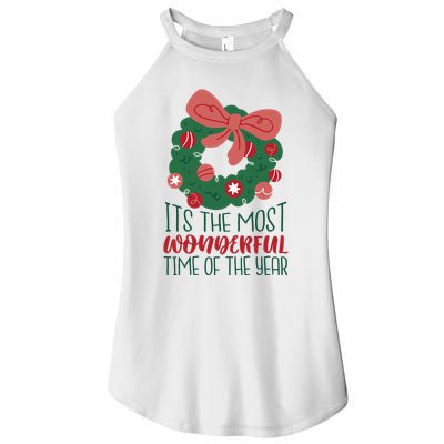 It's The Most Wonderful Time Of The Year Christmas Holiday Women's Perfect Tri Rocker Tank