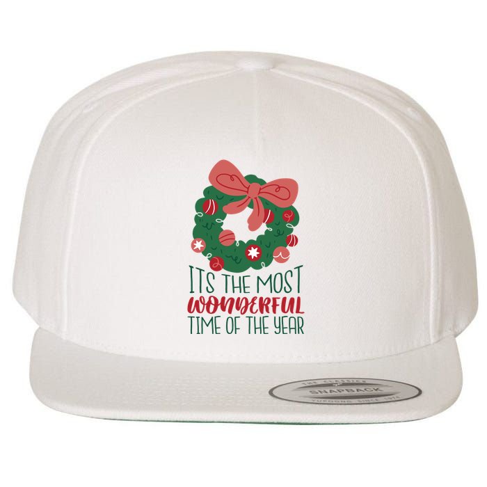 It's The Most Wonderful Time Of The Year Christmas Holiday Wool Snapback Cap